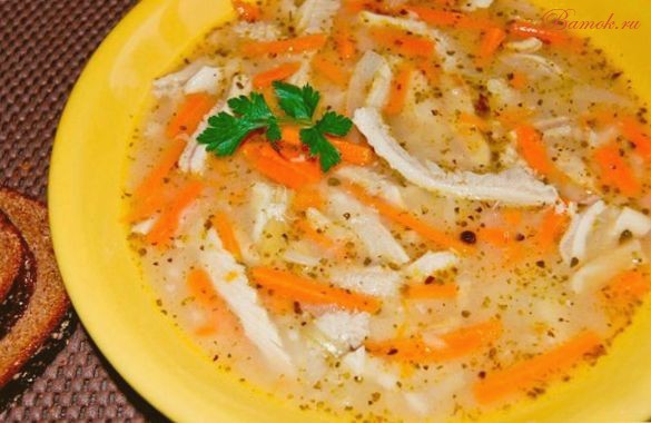 Суп из говяжьего рубца по-варшавски