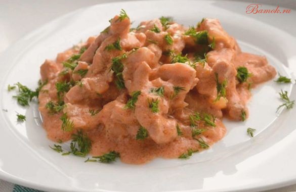 Классический бефстроганов в сметанном соусе Классический бефстроганов в сметанном соусе