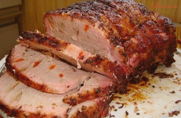 Пикантная буженина из свинины в рукаве