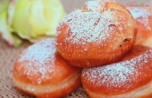 Пончики с заварным лимонным кремом