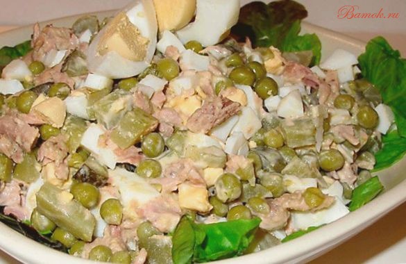 Салат «Азов» с тунцом и горошком