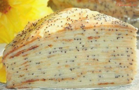 Торт блинный «Маковка» с заварным кремом