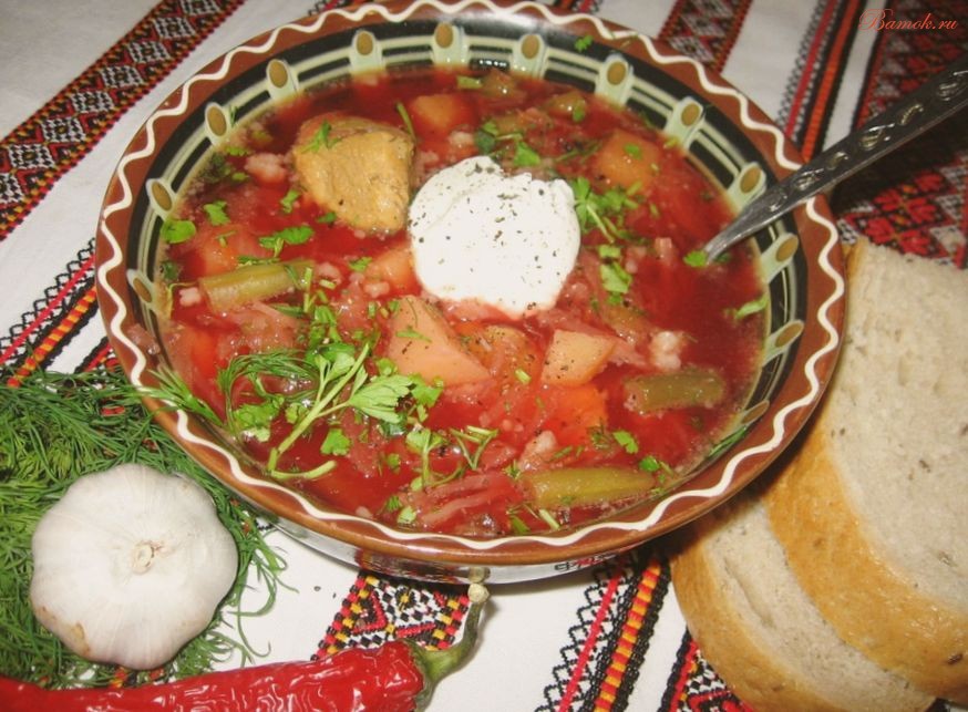 Борщ со свининой по-житомирски