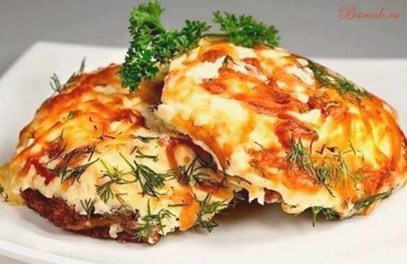 Филе свиное по-французски с картофелем