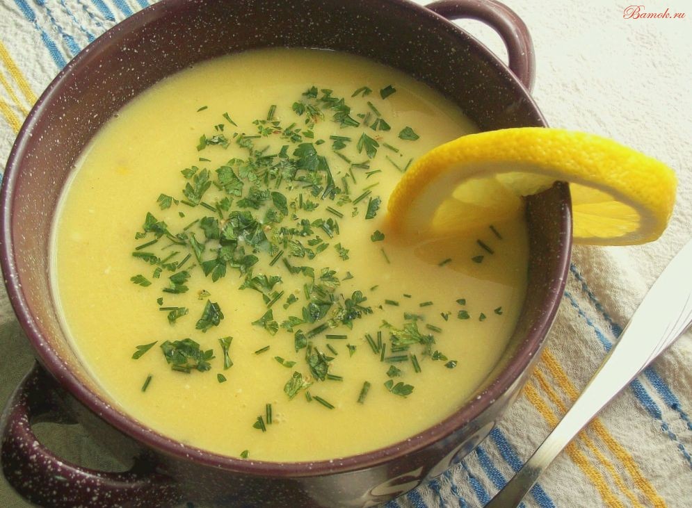 Классический греческий суп «Авголемоно»