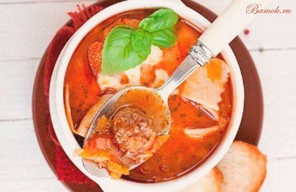 Лазанья суп с пряными травами