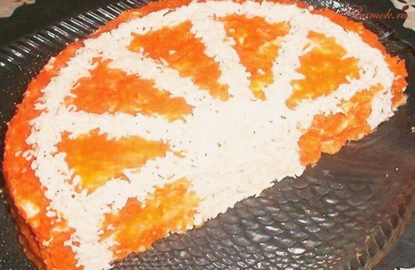 Салат «Долька апельсина» с куриной грудкой