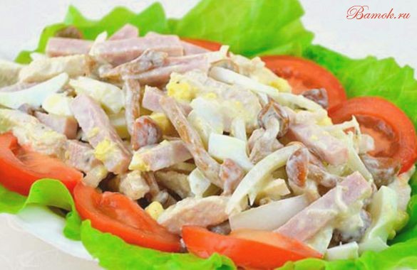 Салат «Мужская мечта» с куриным филе