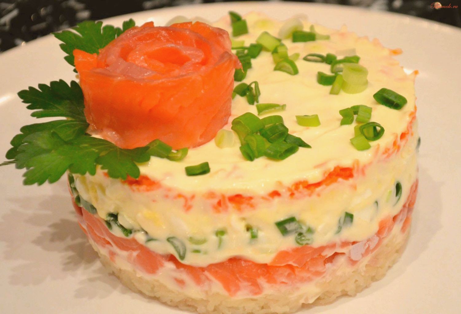 Салат «Сама нежность» с семгой и рисом Салат «Сама нежность» с семгой и рисом