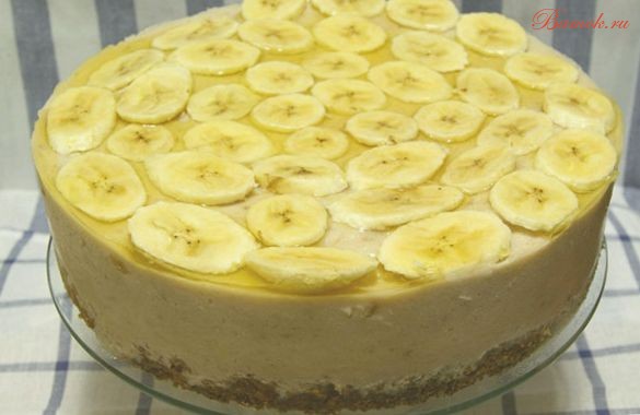 Сметанно-банановый тортик без выпечки