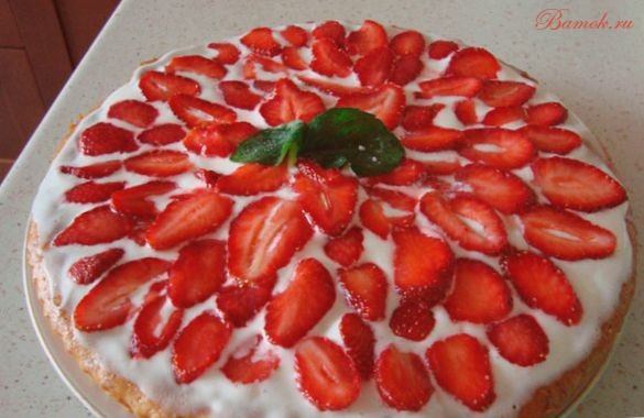 Домашний торт "Клубника"
