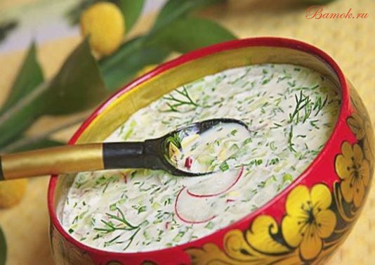 Окрошка днестровская с курицей