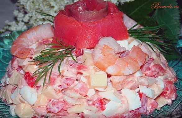 Салат «Коралл» с семгой Салат «Коралл» с семгой