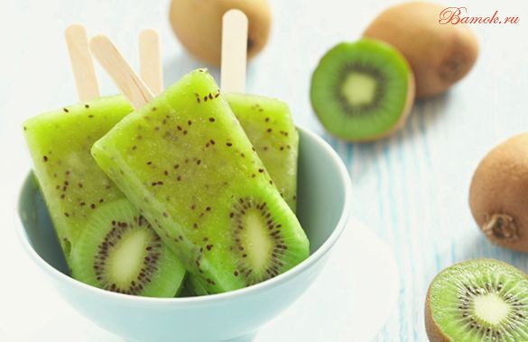 Мороженое из киви с соком апельсина Мороженое из киви с соком апельсина