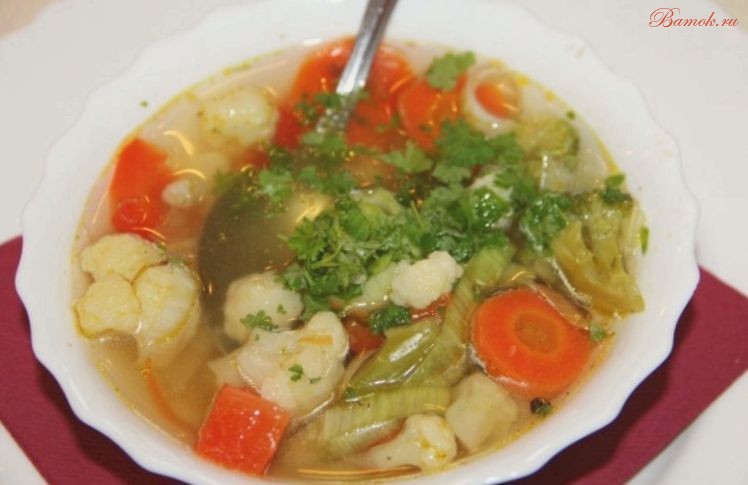 Овощной боннский суп с имбирем Овощной боннский суп с имбирем