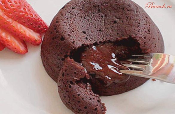 Португальские тёплые пирожные с горьким шоколадом Португальские тёплые пирожные с горьким шоколадом