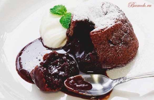 Простой десерт из горького шоколада