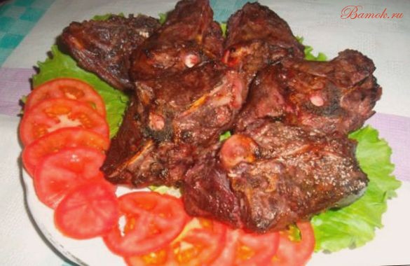 Баранина на кости маринованная в гранатовом соке