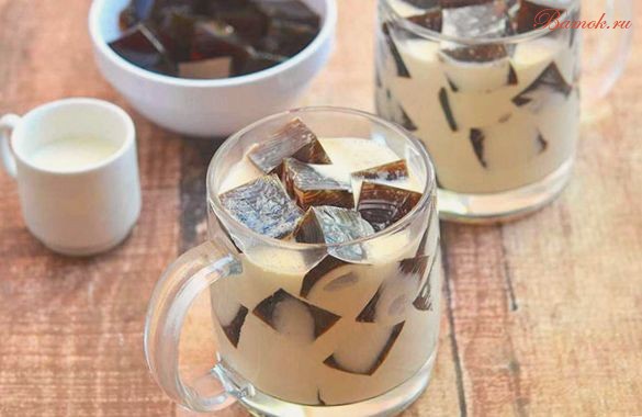 Десертное желе «Кофе с молоком»