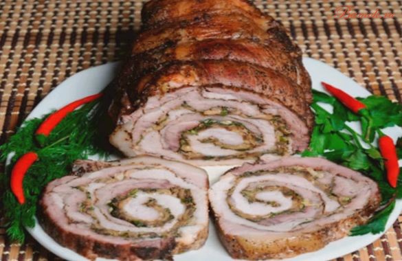 Мясной рулет «Порази гостей» с грибами