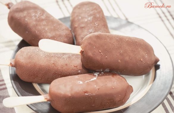 Домашнее эскимо в шоколадной глазури