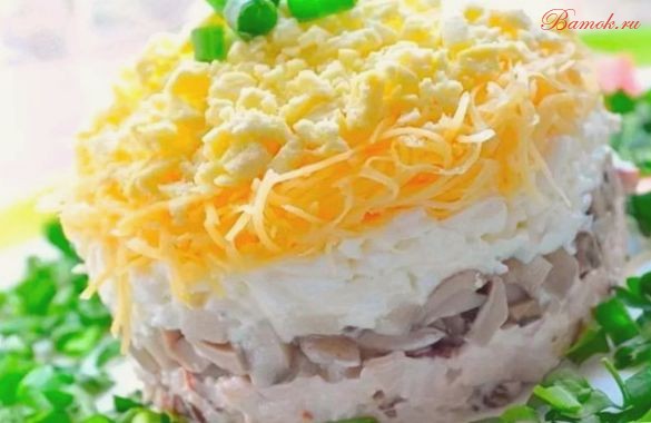 Мясной салат «Мужской каприз» с сыром Мясной салат «Мужской каприз» с сыром