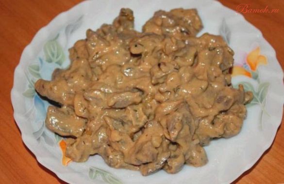 Печень «По-Строгановски» Печень «По-Строгановски»