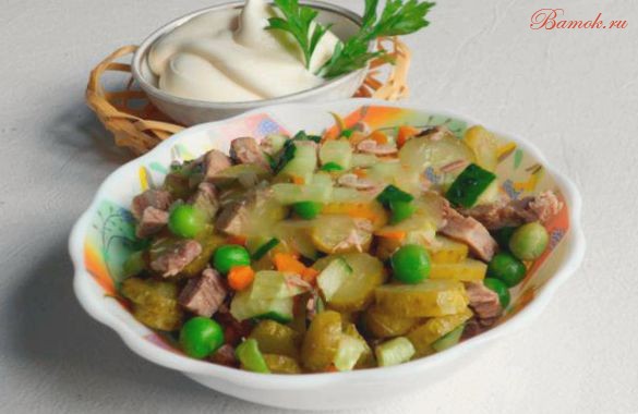 Салат «Околица» с говядиной Салат «Околица» с говядиной