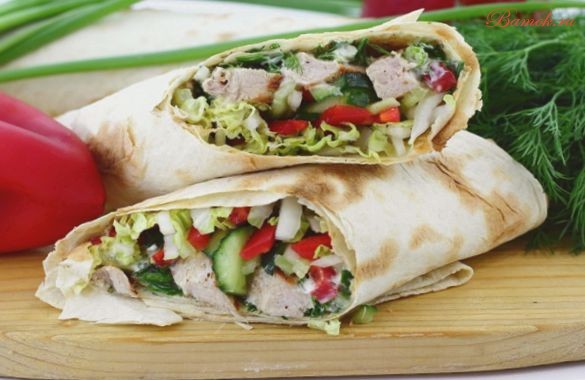 Шаурма домашняя со свининой