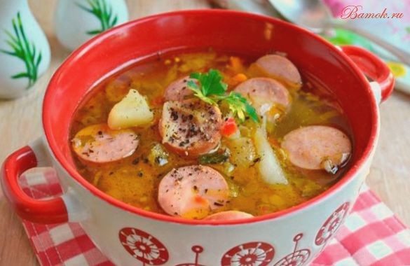 Суп с картофелем и сосисками Суп с картофелем и сосисками