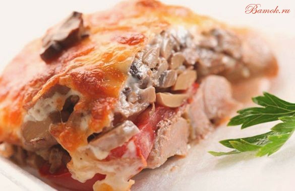 Свинина с грибами по-купечески Свинина с грибами по-купечески