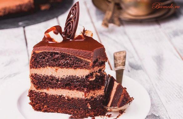 Торт «Заварной шоколад» со сливками Торт «Заварной шоколад» со сливками