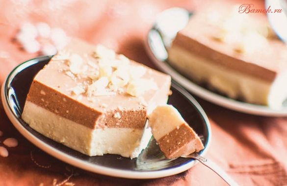 Творожно-шоколадный легкий десерт