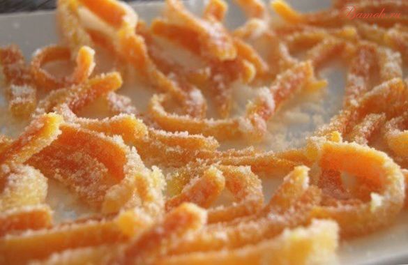 Апельсиновые цукаты к чаю