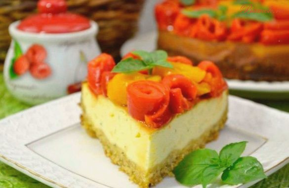 Домашний чизкейк с болгарским перцем
