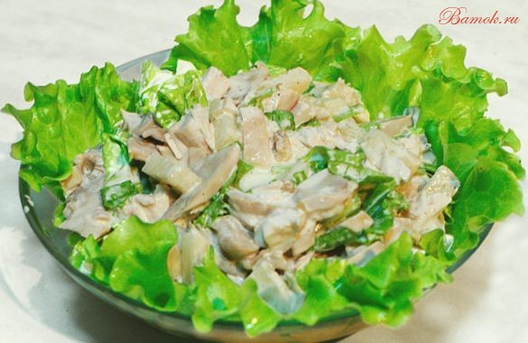 Салат из курицы с грибами Салат из курицы с грибами