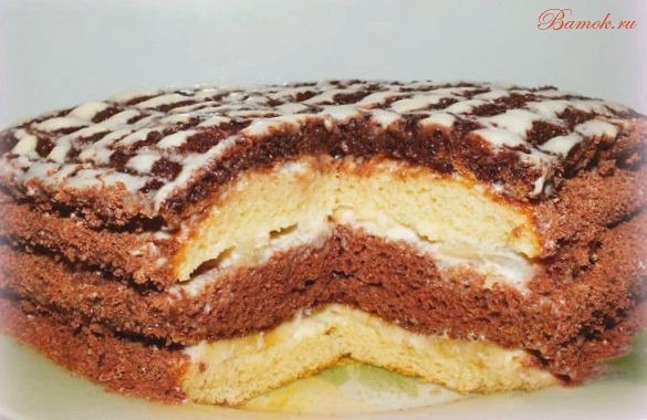 Торт «Машенька» из сметаны и сгущенного молока Торт «Машенька» из сметаны и сгущенного молока