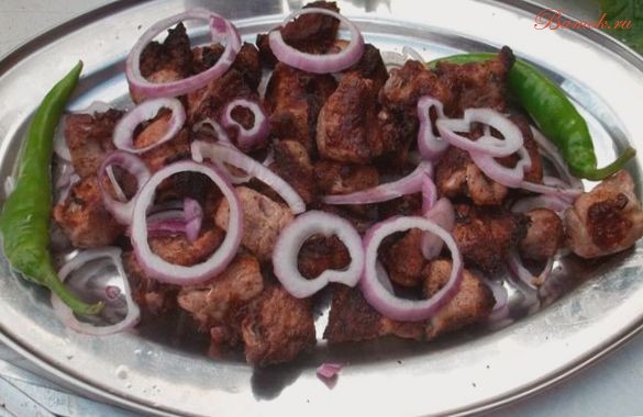 Грузинский шашлык из говядины по-мирзаански