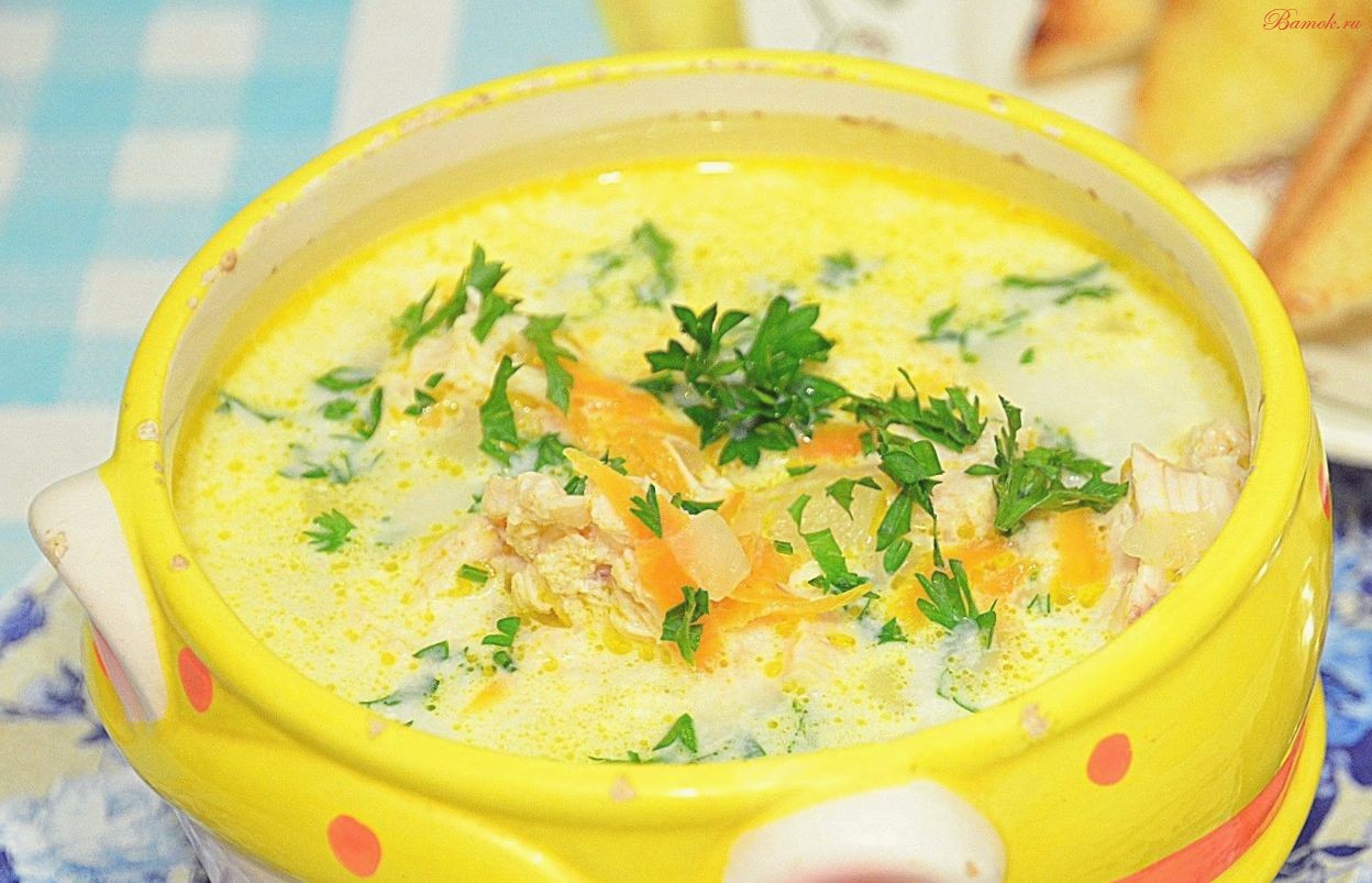 Легкий суп с плавленым сыром Легкий суп с плавленым сыром
