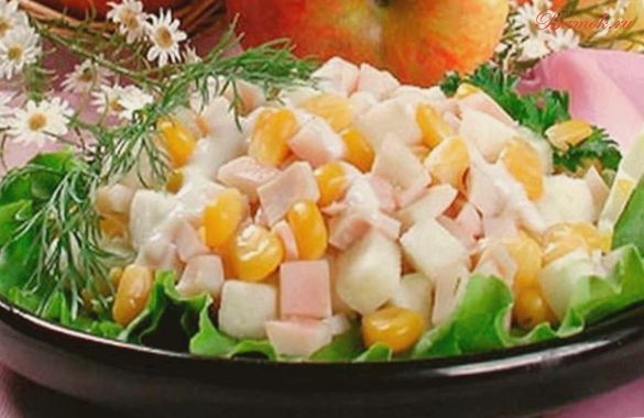 Салат «Просто и вкусно» с кальмарами Салат «Просто и вкусно» с кальмарами