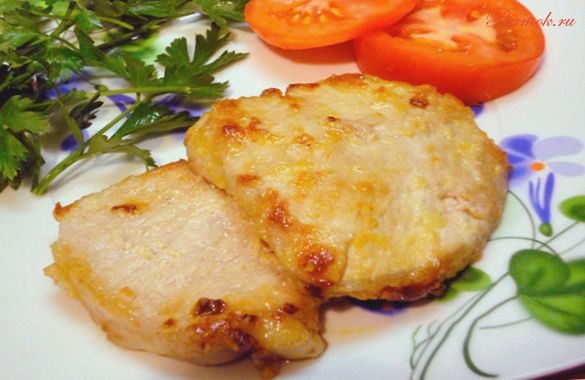 Свинина с сыром запеченная в карамели