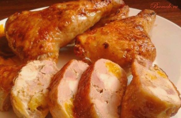 Фаршированные куриные ножки с апельсином Фаршированные куриные ножки с апельсином