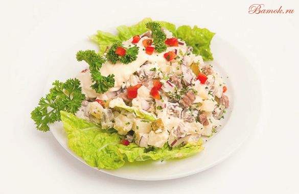 Мясной салат-ассорти «Новогодний каприз»