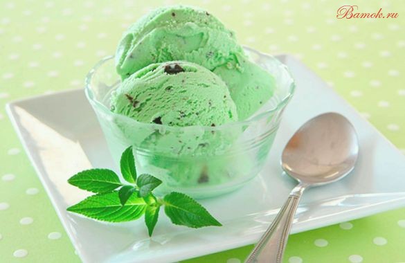 Мятный пломбир с шоколадом Мятный пломбир с шоколадом