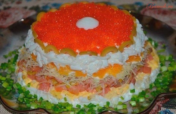 Салат-перевертыш с семгой и апельсином Салат-перевертыш с семгой и апельсином