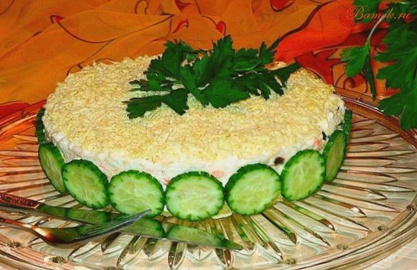 Салат-торт «Печень трески под шубой» Салат-торт «Печень трески под шубой»