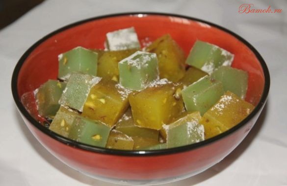 Домашний рахат-лукум с фисташками Домашний рахат-лукум с фисташками