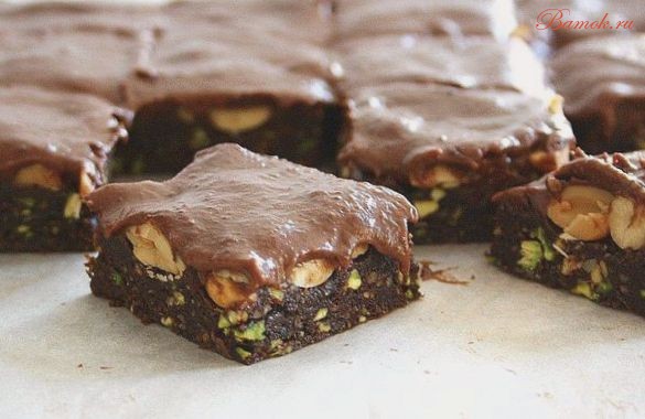 Квадратики из овсяных хлопьев