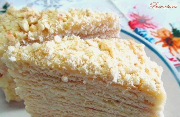 Торт домашний на сковороде с заварным кремом Торт домашний на сковороде с заварным кремом