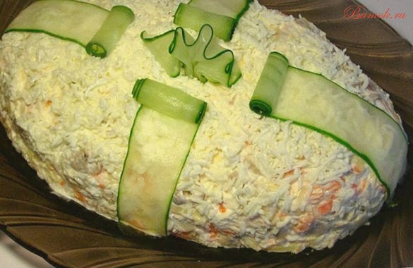 Уникальный салат «Презент» с курицей Уникальный салат «Презент» с курицей